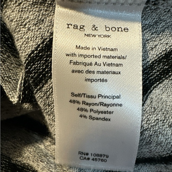 Rag & Bone Black and Gray Striped Mini Dress - Picture 3 of 9